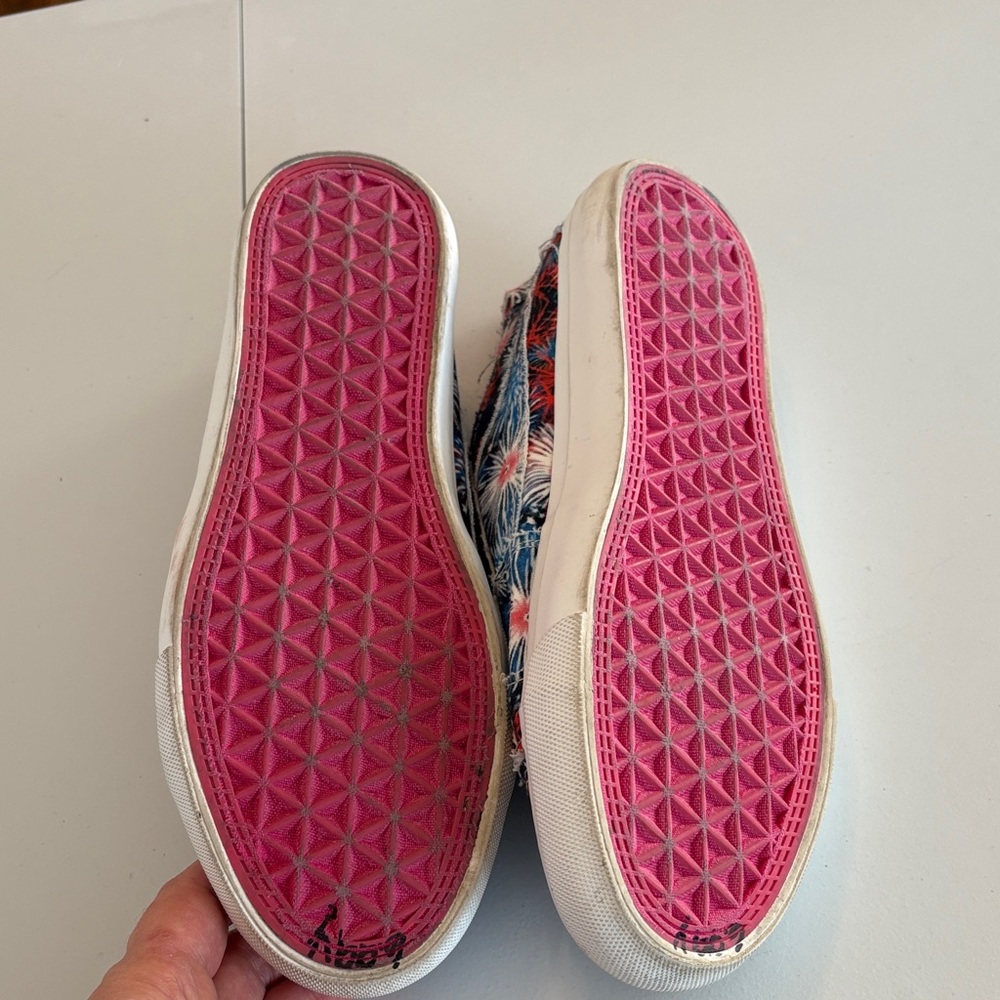 Conkys Women's Red and Blue Tie-Dye Sneakers - Picture 2 of 7